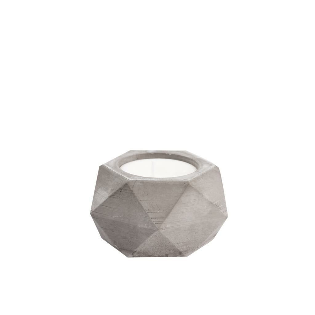 GRİ GEOMETRİK MUM 11CM
