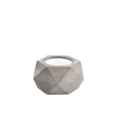 GRİ GEOMETRİK MUM 11CM