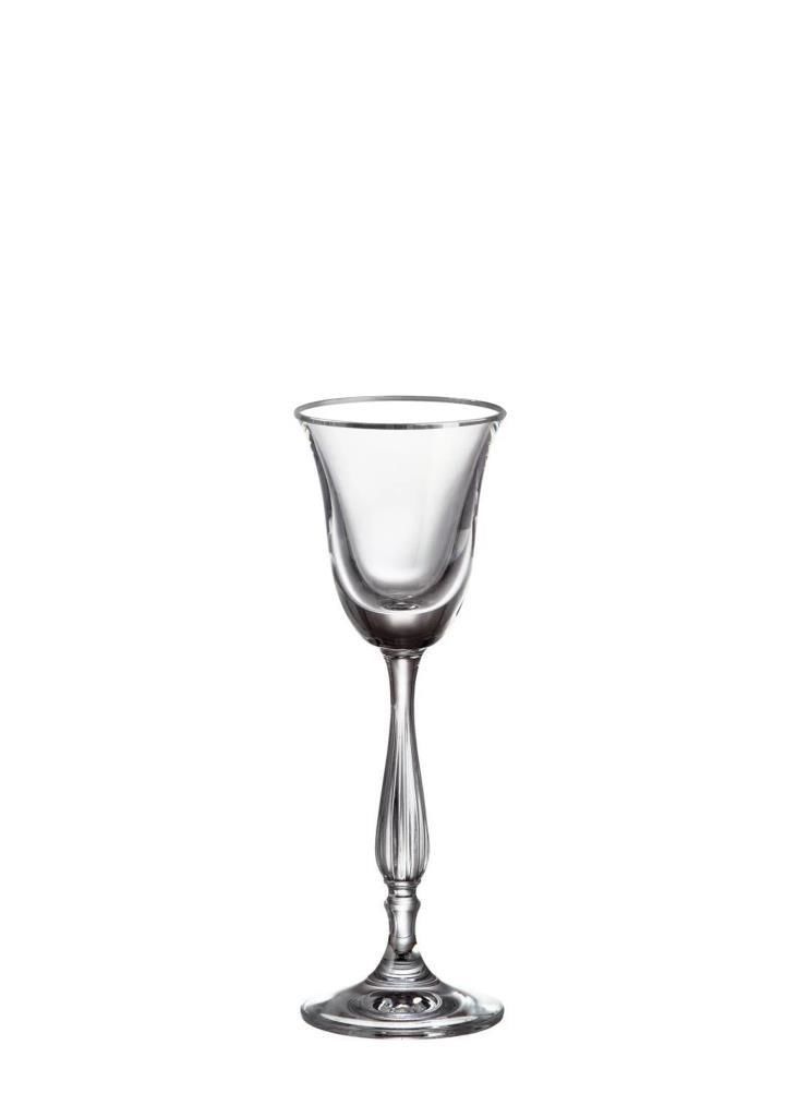 FREGATA GÜMÜŞ YALDIZLI TEKLİ KAHVE YANI KADEH 60ML