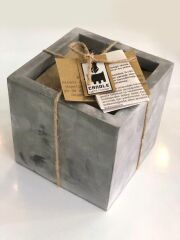 GRİ MERMER DESEN KARE MUM 10X10CM