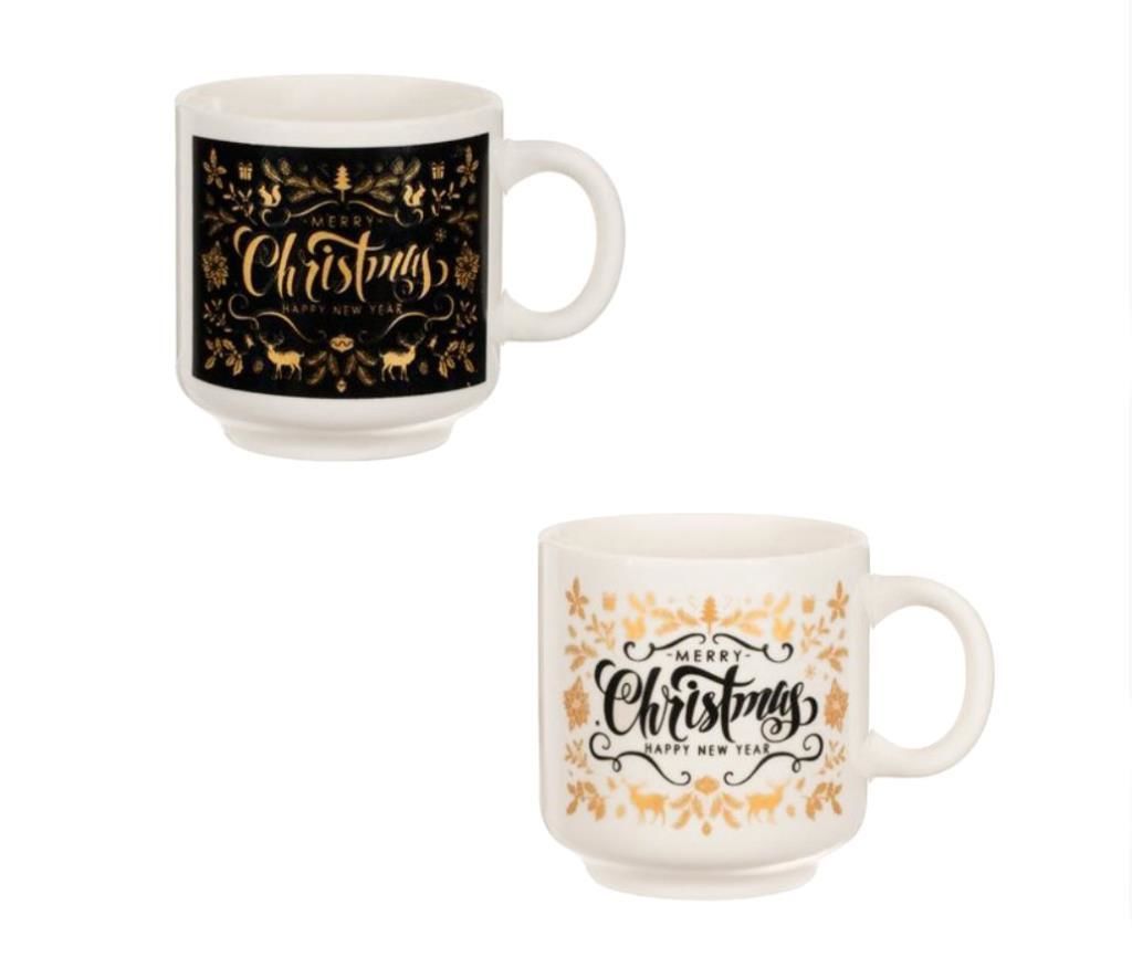 NOEL 2'Lİ DUBLE KAHVE FİNCANI SETİ 160ML MERRY CHR.