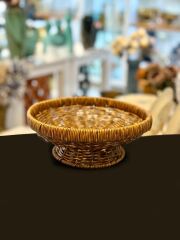 KAHVERENGİ SENTETİK RATTAN AYAKLI MEYVELİK 25X10CM