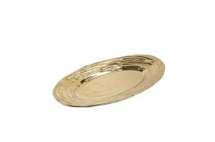 SHINY GOLD OVAL SERVİS TABAK 20X36CM