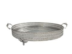 ZEYVE GÜMÜŞ OVAL TEPSİ 35cm