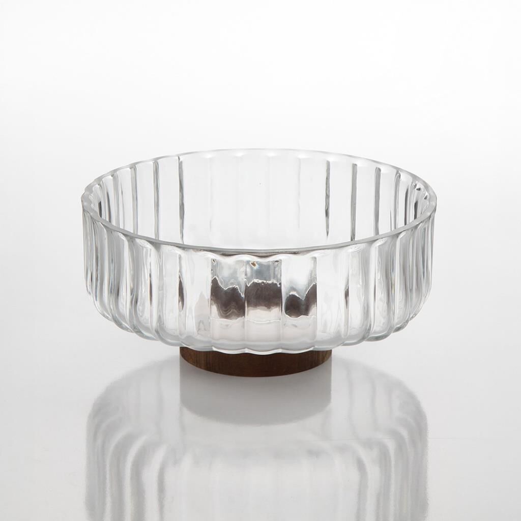 AKASYA AYAKLI CAM KASE 21X10CM