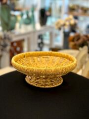 BEJ SENTETİK RATTAN AYAKLI MEYVELİK 25X10CM