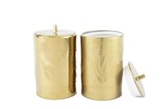 GOLD LAVANTA KABARTMALI 2'Lİ KAVANOZ 12X17CM