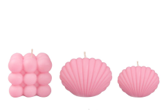 PEMBE BUBBLE-İSTİRİDYE ÇİLEK ESANSLI SOYAWAX MUM 3'LÜ SET
