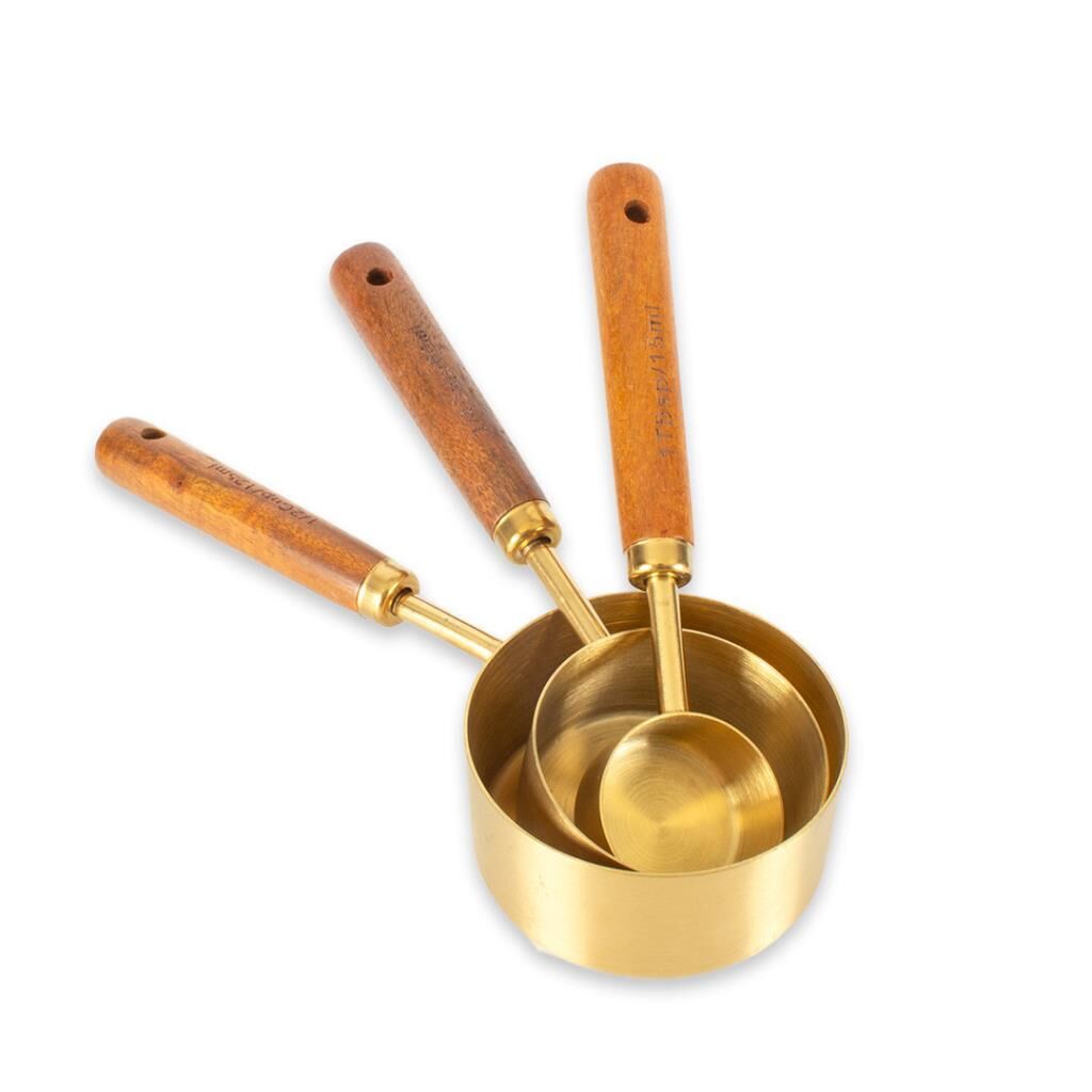 AHŞAP ALTIN 3'LÜ ÖLÇÜ KAŞIK
