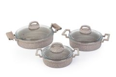 KAHVE CAST PRESTIGE 3 PARÇA SAHAN SET