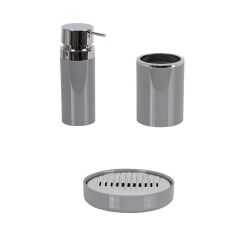 LENOX 3'LÜ BANYO SETİ GRİ