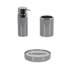 LENOX 3'LÜ BANYO SETİ GRİ