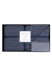BROOKS KOYU INDIGO ÇİFT KİŞİLİK YATAK ÖRTÜSÜ SETİ