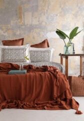 STAMPINO TERRACOTA ÇİFT KİŞİLİK TRİKO BATTANİYELİ SET