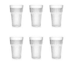 BAROK ŞEFFAF 6'LI UZUN BARDAK