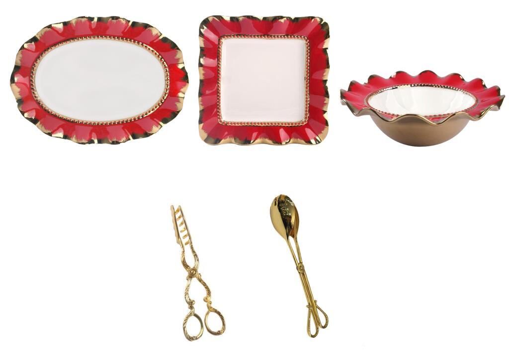 FUŞYA ALTIN 5 PARÇA SOFRA SERVİS SETİ