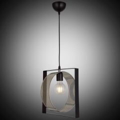 MOKE TEKLİ SİYAH ALTIN AVİZE 1XE27