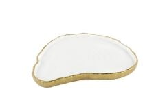 BEYAZ GOLD SERVİS TABAK 33X26CM