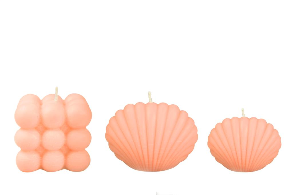 TURUNCU BUBBLE-İSTİRİDYE SOYAWAX MUM 3'LÜ SET