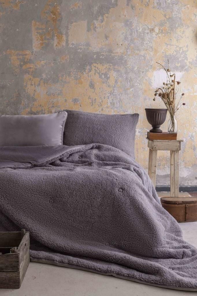 BASIC SOFTLY GRİ ÇİFT KİŞİLİK YORGAN SET