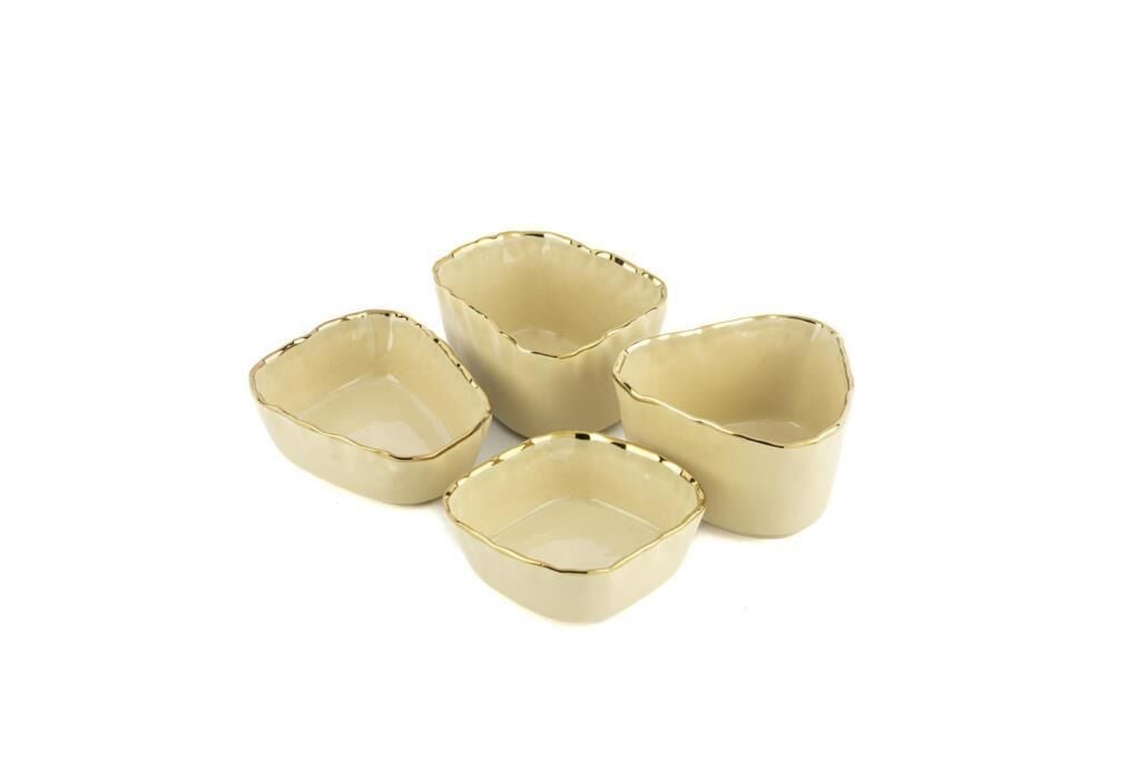 KREM GOLD 4'LÜ ÇEREZLİK 10-8X6-4CM