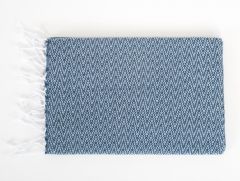 ILGIN KARA TEZGAH PEŞTEMAL MAVİ 90x170CM