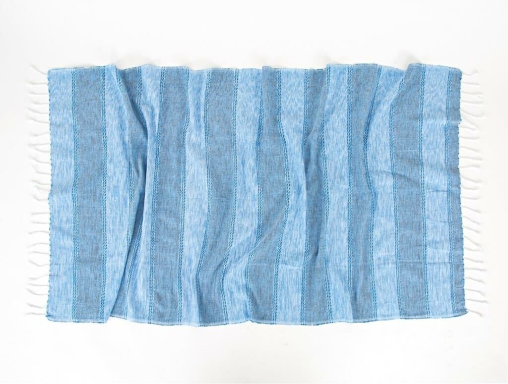 ALEDA KARA TEZGAH PEŞTEMAL MAVİ 90x170CM