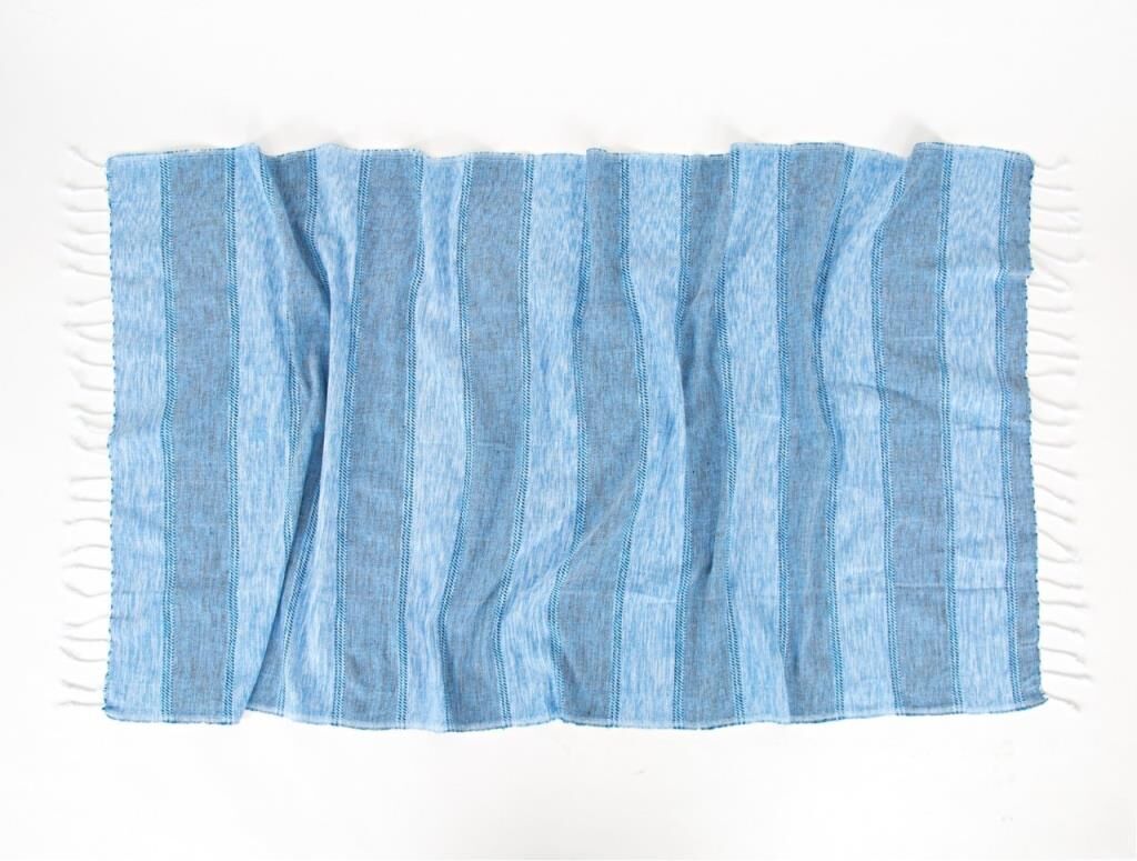 ALEDA KARA TEZGAH PEŞTEMAL MAVİ 90x170CM