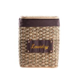 BEJ BURİ HASIR ÇAMAŞIR SEPETİ 32X39X51CM