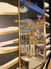 SİYAH ALTIN ZEBRA DESEN AYNA 45X125CM