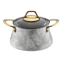 BEYAZ MERMER 8 PARÇA TENCERE SETİ