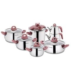 1756-1 BELLA ROSEGOLD 14 PARÇA ÇELİK ÇEYİZ SETİ