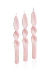 BURGU 3'LÜ ŞAMDAN MUM BLUSH 25CM
