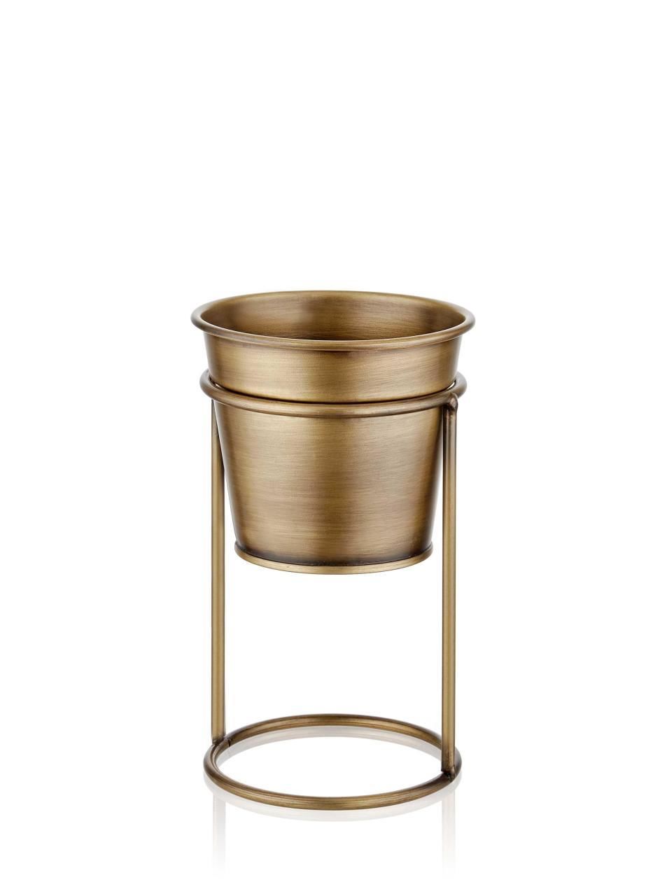 ALTIN  AYAKLI ÇİÇEKLİK 21cm