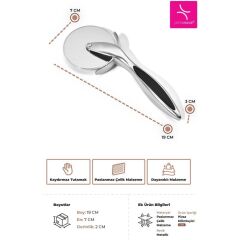 PRIMANOVA SATINE NİKEL KAPLAMA PİZZA DİLİMLEYİCİ