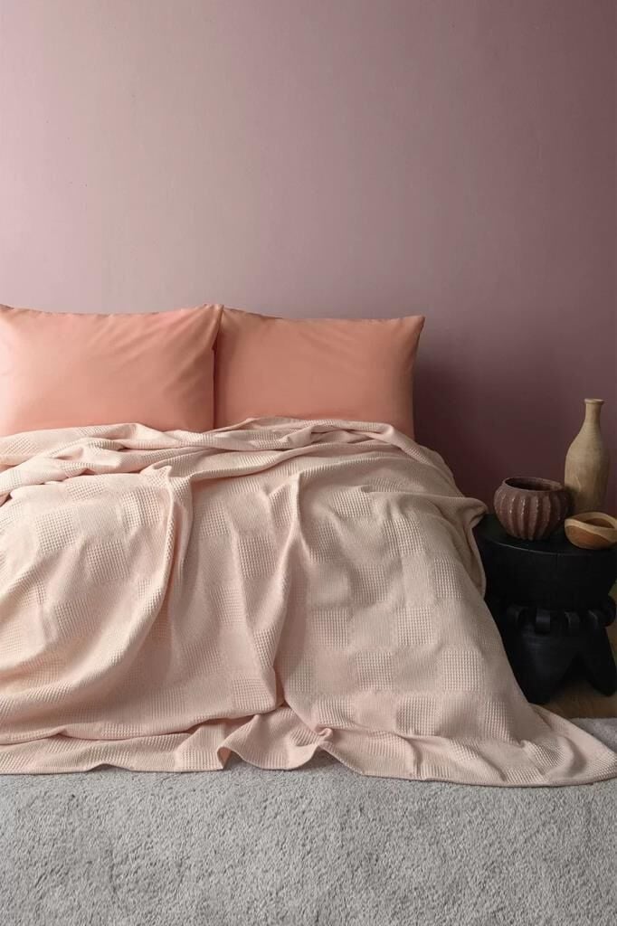 SUMMERPUNCH BLUSH %100 PAMUK ÇİFT KİŞİLİK PİKE TAKIMI