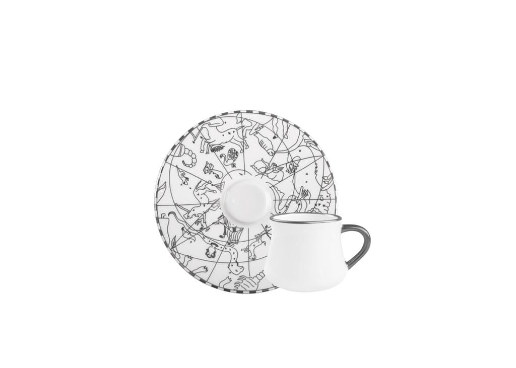 YÖRÜNGE PLATİN TEK KİŞİLİK TÜRK KAHVESİ FİNCANI