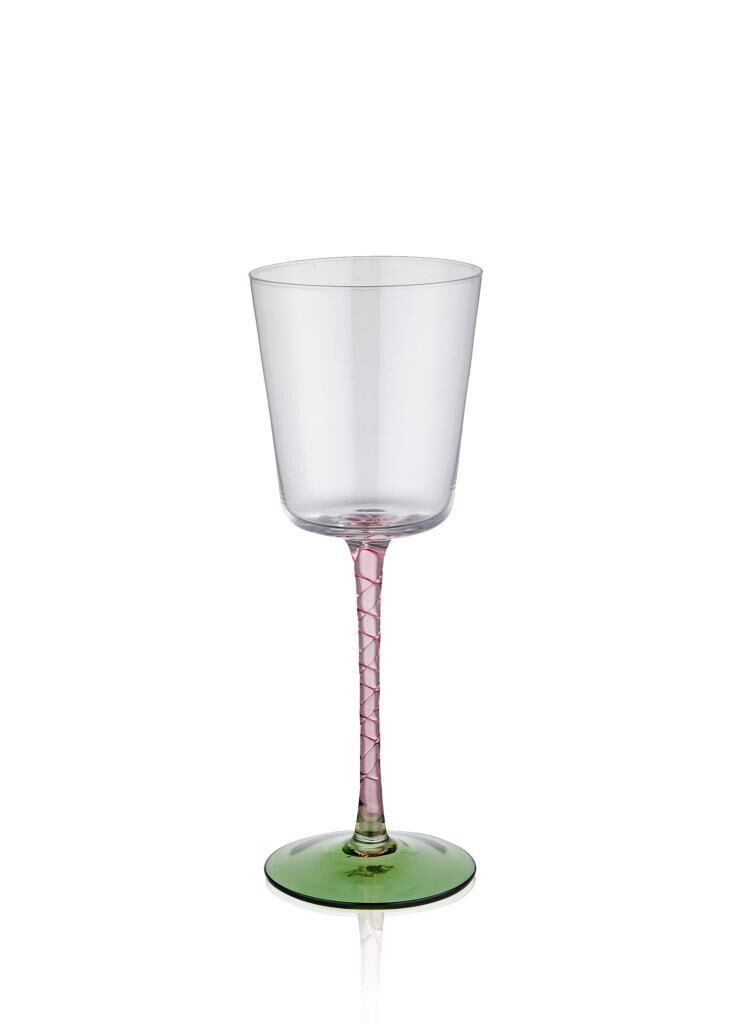 EL YAPIMI KADEH PEMBE YEŞİL 300ML