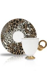 LEOPAR BEYAZ 6'LI TÜRK KAHVESİ FİNCANI DESEN2
