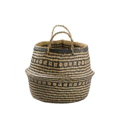 HASIR SİYAH DESEN2 SEPET 25X29CM