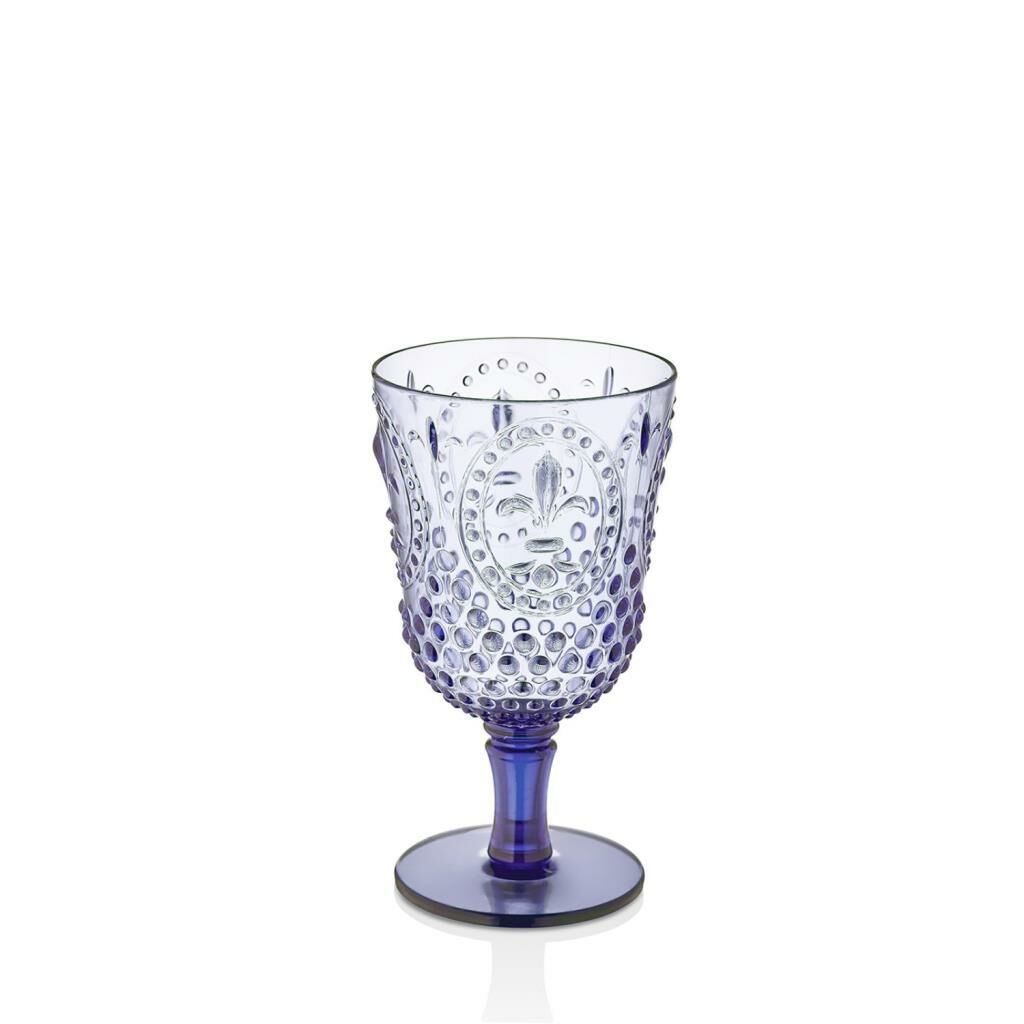 MAVİ AKRİLİK(PVC) 6'LI AYAKLI BARDAK 400ML