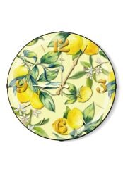 SARI LİMON DESEN DUVAR SAATİ 35CM