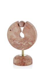 EVZA MERMER KIRMIZI TRAVERTEN KİLİT KAİDELİ DEKOR 29CM