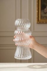 AURA BOĞUM CAM VAZO 25CM