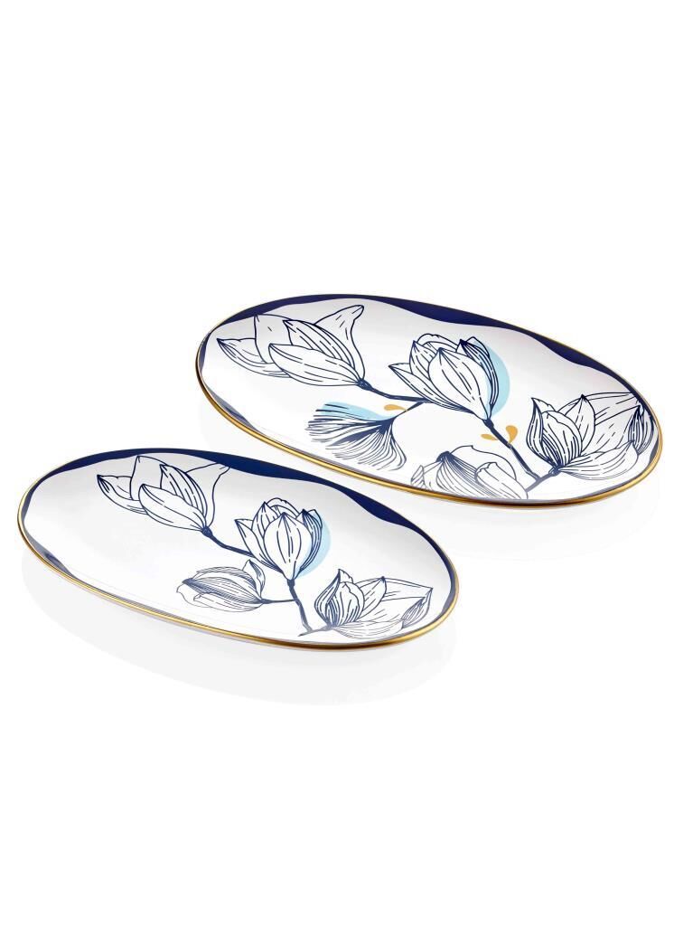BLEU 2'Lİ OVAL SERVİS 26X29CM