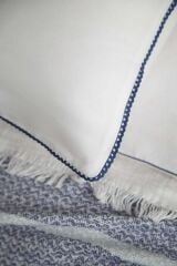 CALI INDIGO ÇİFT KİŞİLİK NEVRESİM TAKIMI&PAMUK YATAK ÖRTÜSÜ