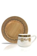 BAMBU TABAKLI 6'LI TÜRK KAHVESİ FİNCANI DESEN3