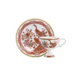 GEYŞA KIRMIZI AYAKLI TEK KİŞİLİK TÜRK KAHVESİ FİNCANI