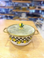 LEMON EMAYE KIZARTMA TENCERESİ 22CM