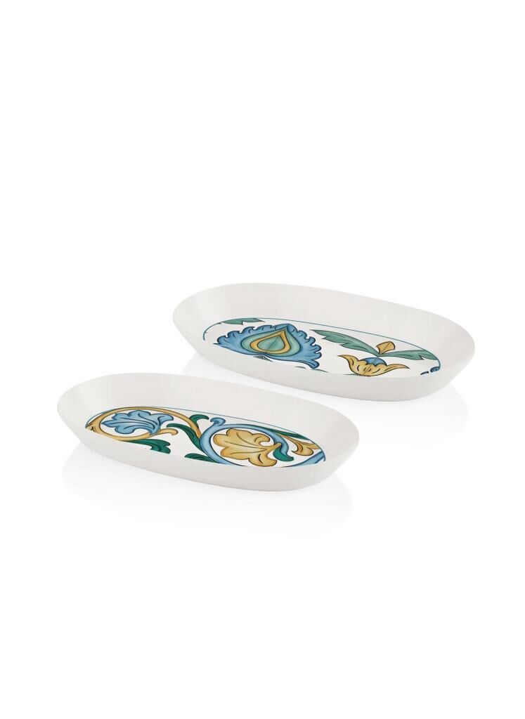 LIMONCELLO BASIC GRİ 2'Lİ OVAL SERVİS TABAK 26CM